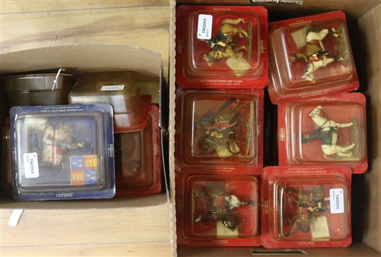 A collection of 30 Del Prado Cavalry of the Napoleonic Wars diecast figures and two other figures